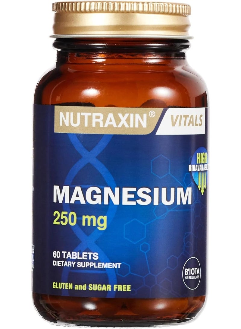 نوتركسين نيوتراكسين سترات المغنيسيوم يدعم العضلات والعظام والجهاز العصبي، ٢٥٠ ملغ، ٦٠ قرصًا نباتيًا - Image 3